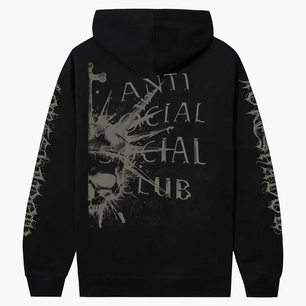 Anti social social klubb jag kände lycka hoodie svart