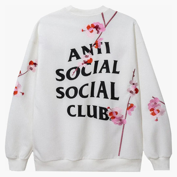 Anti Social Social Club Kkoch Sticked Thermal Crewneck White
