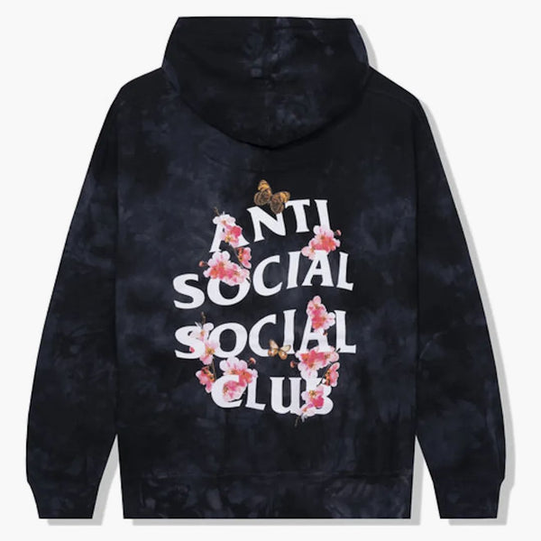 Anti social social klubb kkoch aldrig das hodie svart slips färgämne