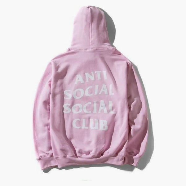 Anti social social klubb vet att du bättre hoodie rosa
