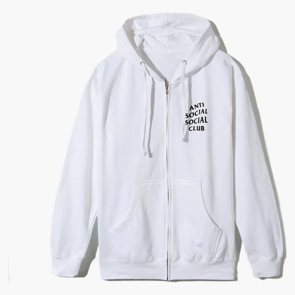 Anti Social Social Club Masochism Zip Up Hoodie White