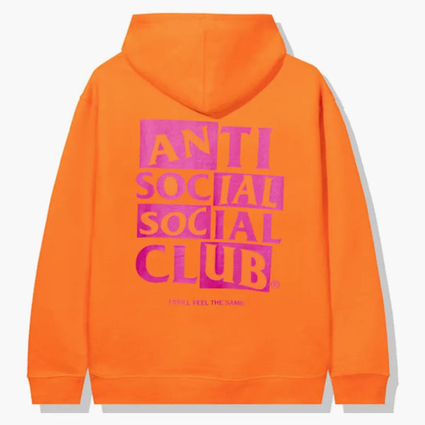 Anti Social Social Club dämpad hoodie orange