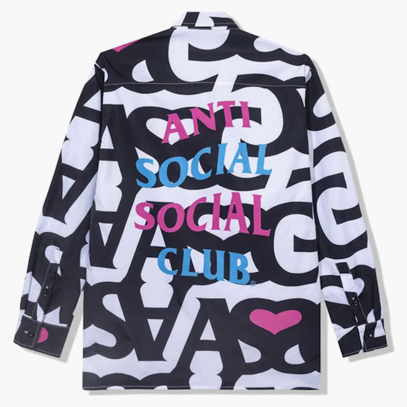 Anti Social Social Club Negative Space L/s Bomullknapp Vit