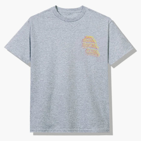 Anti Social Social Club Neon Lights and a Lot of Rain T-Shirt Heather Gray