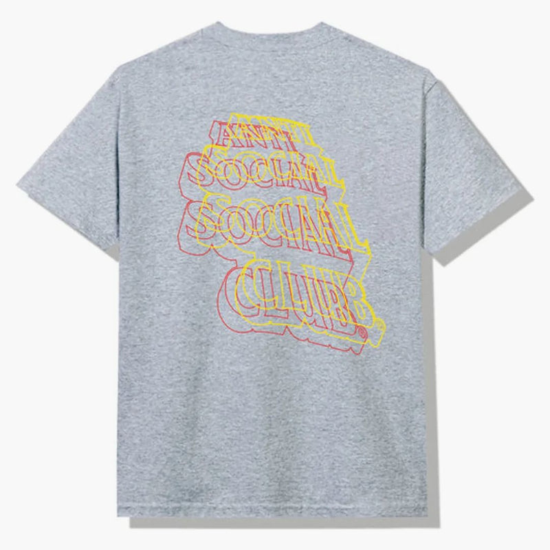 Anti Social Social Club Neon Lights and a Lot of Rain T-Shirt Heather Gray