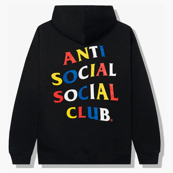 Anti social social klubb inget hopp för oss hoodie svart