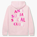 Anti social social klubb inget hopp för oss hoodie rosa