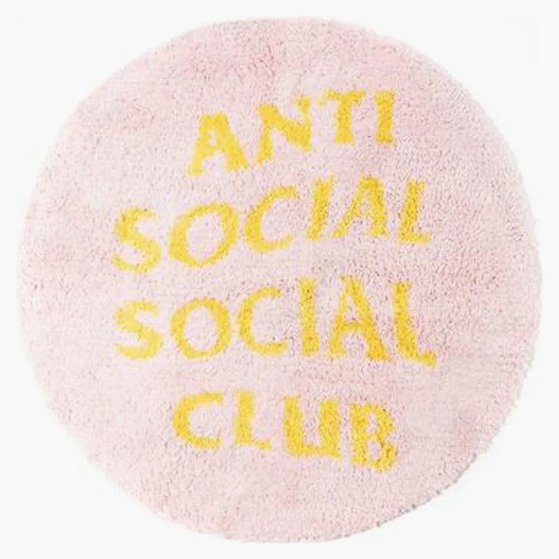 Anti -social social club no shoes inside rug pink