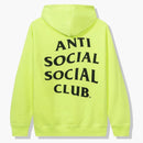 Anti Social Social Club öppensinnad hoodie neongrön