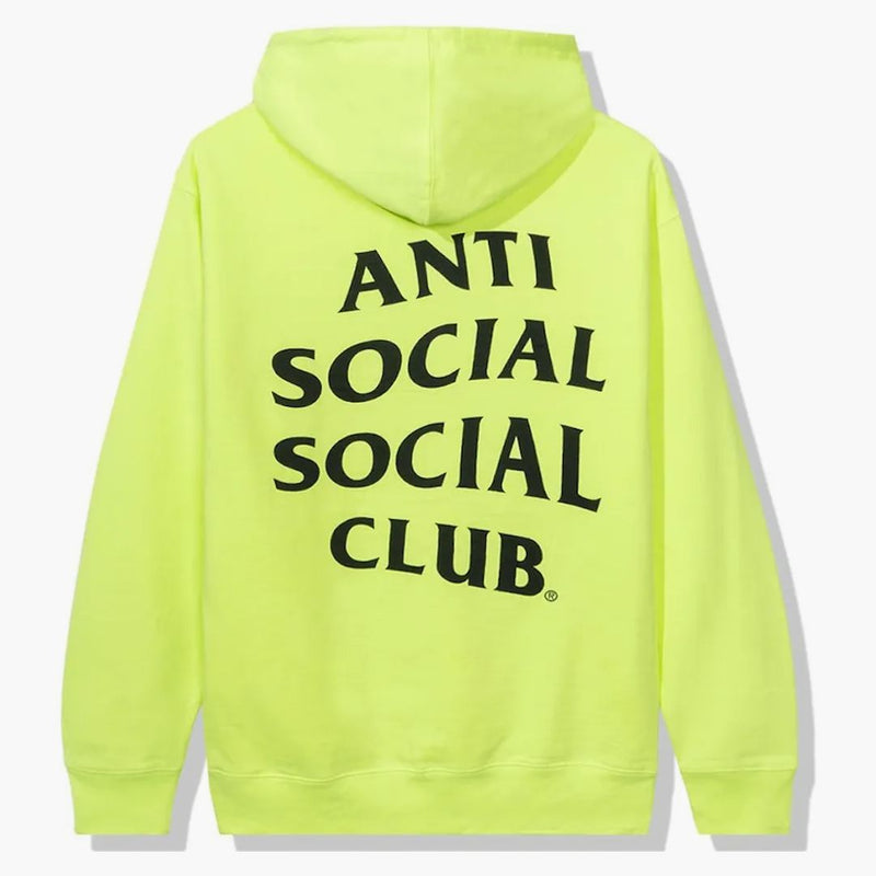 Anti Social Social Club Otevřete smýšlející mikinu Neon Green