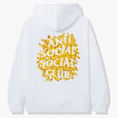 Anti social social klubb vår experiment hoodie vit