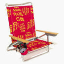 Anti Social Social Club fuera de la oficina silla de playa rosa/amarillo