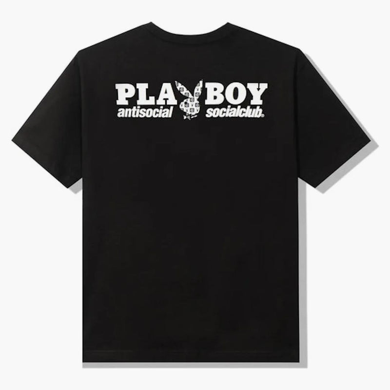Anti Social Social Club Playboy kostkované tričko černé