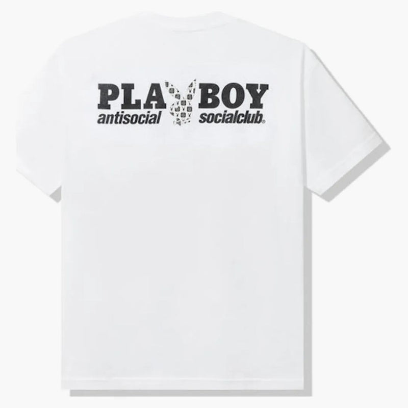 Anti Social Social Club Playboy kostkované tričko bílé