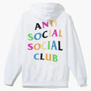 Anti Social Social Club Rainbow Logo Hoodie White