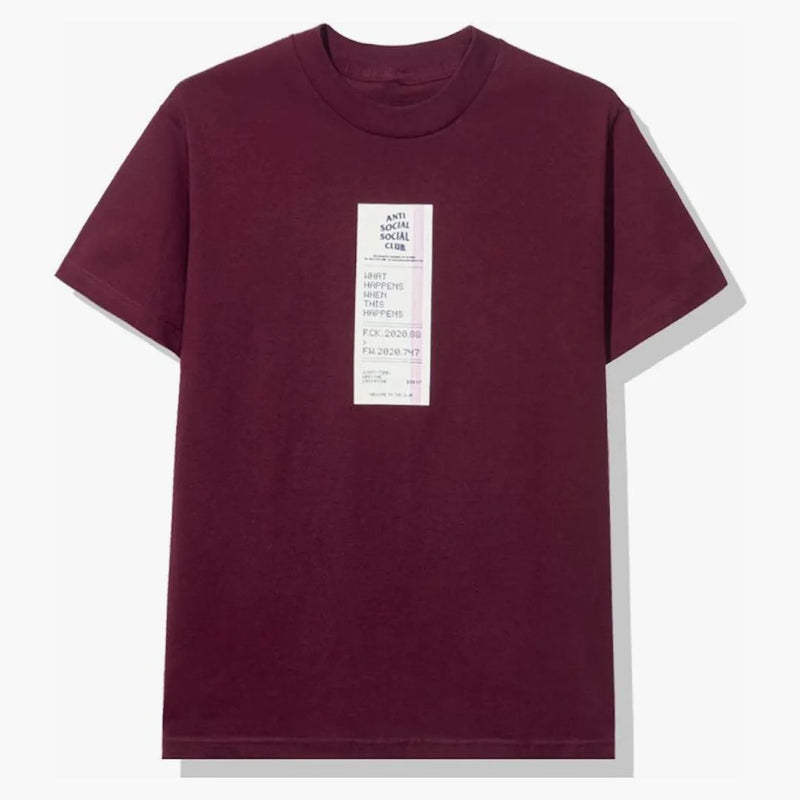 Anti Social Social Club Read Receipts Tea Maroon