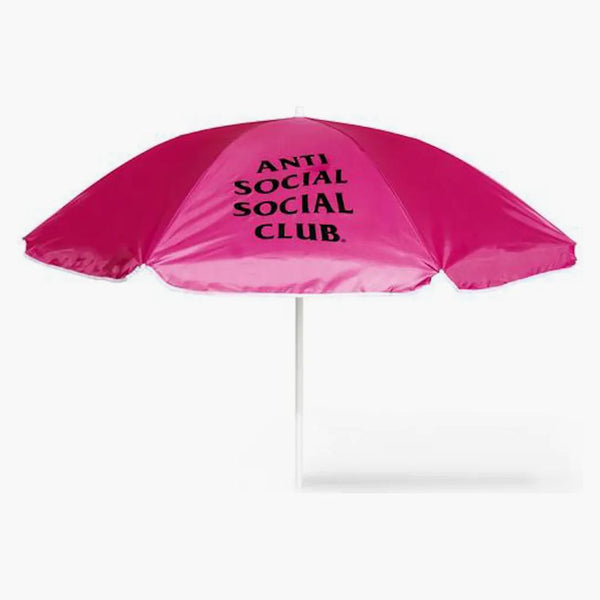 Club sociale anti -sociale ombreggiato ombrello da spiaggia rosa