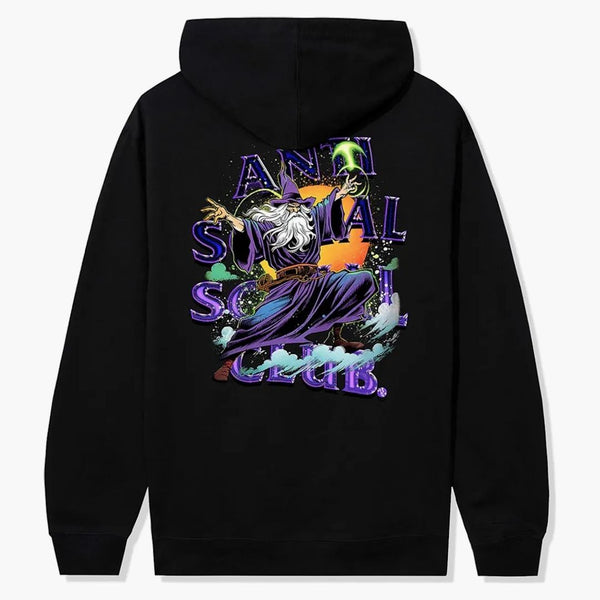 Anti social social klubb sleave hoodie svart