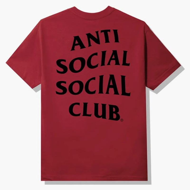 Anti Social Social Club direkt till röstmeddelande T-shirt Maroon