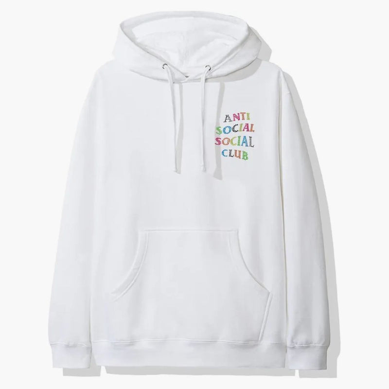 Anti Social Social Club Stud Belt Hoodie White