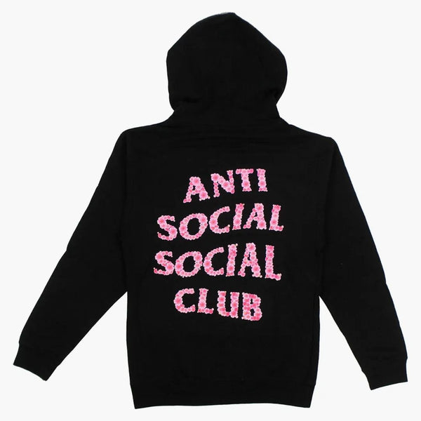 Anti social social klubb super kawaii hoodie svart