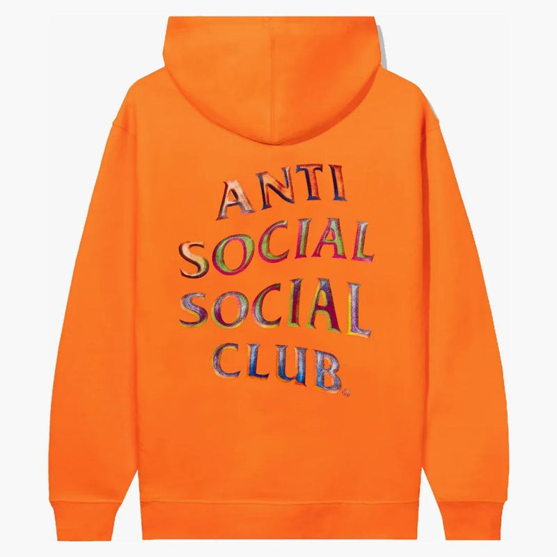 Anti Social Social Club tillfälligt minne hoodie orange