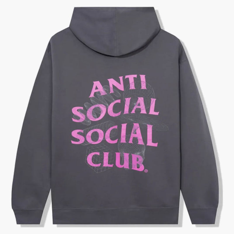 Anti Social Social Club Tvar věcí na zip Up Hoodie Heather Grey