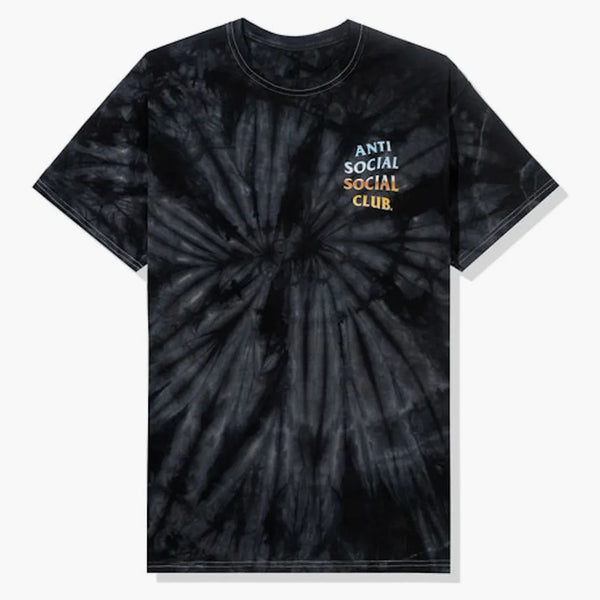 Anti social social club thermal internal t-shirt black tie dye