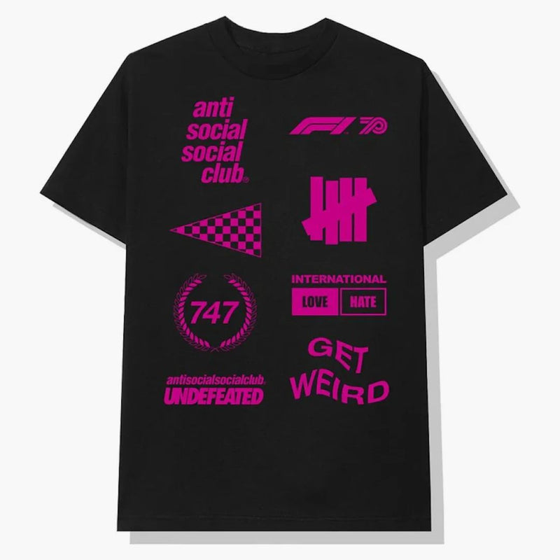 Anti Social Social Club Undftd X F1 Tee Black