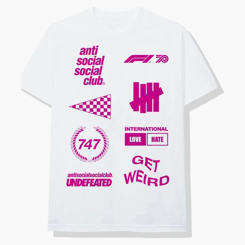 Anti Social Social Club Undftd X F1 Tee White