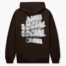 Anti -social social club unarable hoodie brown