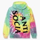 Anti Social Social Club Vertical Horizon Hoodie Rainbow Tie Dye