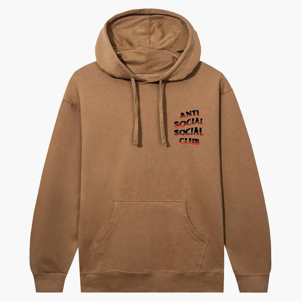 Anti social social klubb vi smälter ensam hoodie sadel