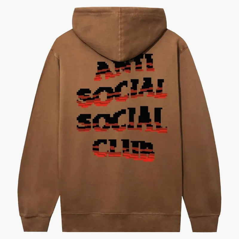 Anti social social klubb vi smälter ensam hoodie sadel