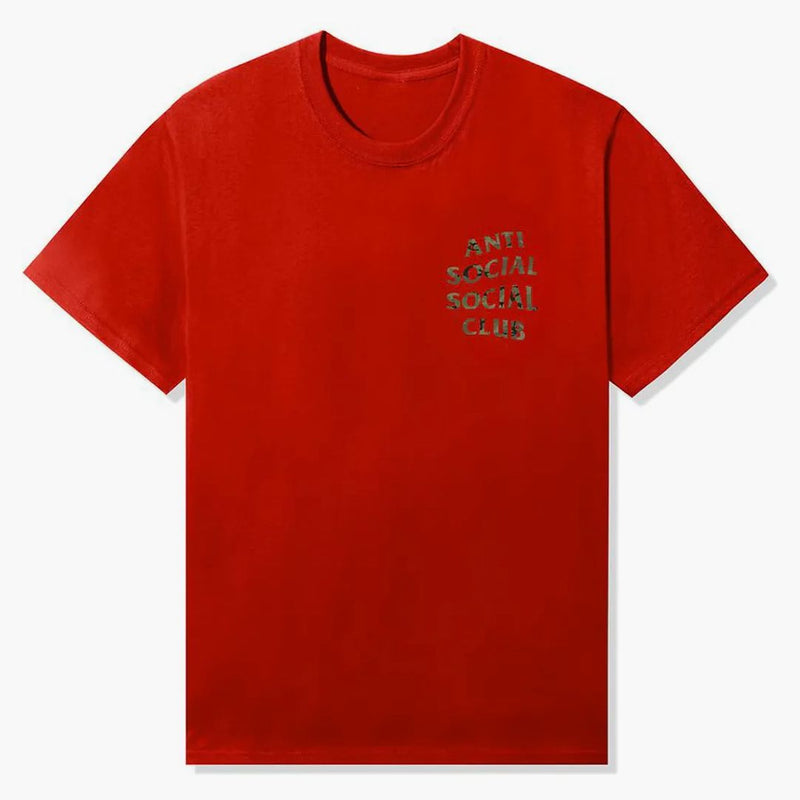 Anti Social Social Club Woody Green Camo Tea Red