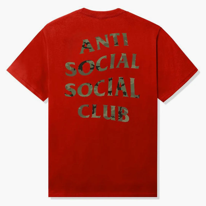 Anti Social Social Club Woody Green Camo Tea Red
