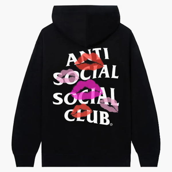 Anti social social klubb din kyss hoodie svart