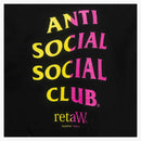 Anti social social klubb retax hoodie svart