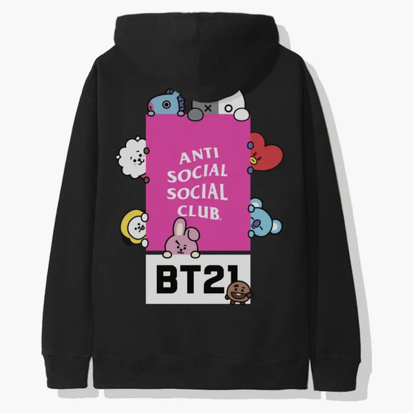 Anti Social Social Club X BT21 Madhouse Hoodie (FW19) Černá