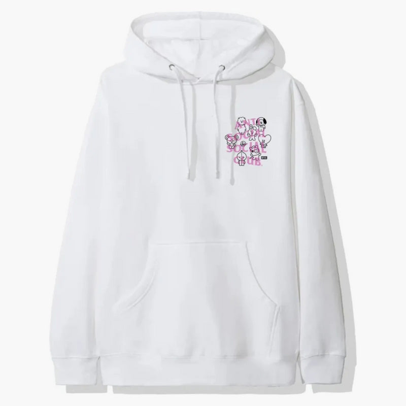 Anti Social Social Club X BT21 Traceible Hoodie (FW19) White