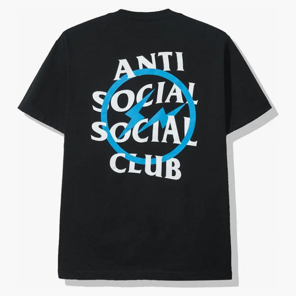 Anti Social Social Club X Fragment Blue Bolt Tea (FW19) Černý