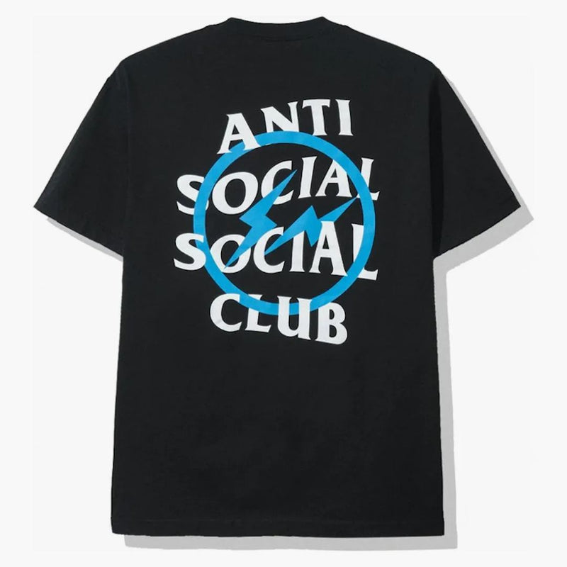 Anti Social Social Club X Fragment Blue Bolt Tea (FW19) Černý