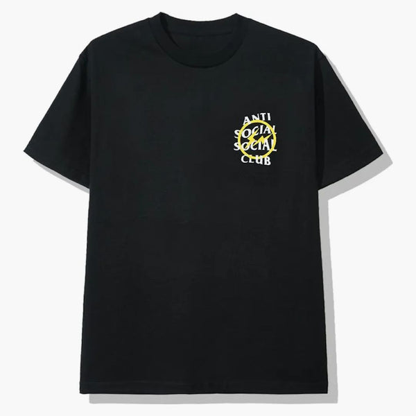 Anti Social Social Club X Fragment Yellow Bolt Tea (FW19) Černý