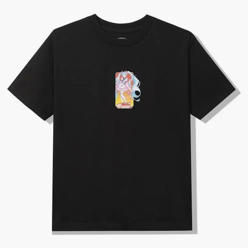 Club sociale anti-social x buon sorriso da corsa da corse miku t-shirt nero