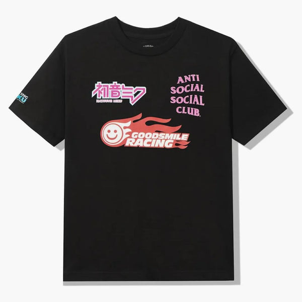 Anti Social Social Club x Good Smile Racing Logo Tričko černé