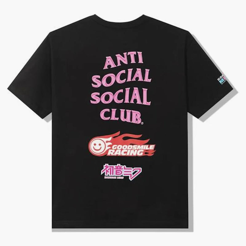 Club sociale anti-social x buon sorriso t-shirt logo nero