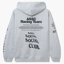 Anti social social club x gran turismo hoodie grå