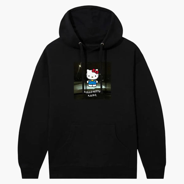Anti social social club x hello kitty alltid hoodie svart