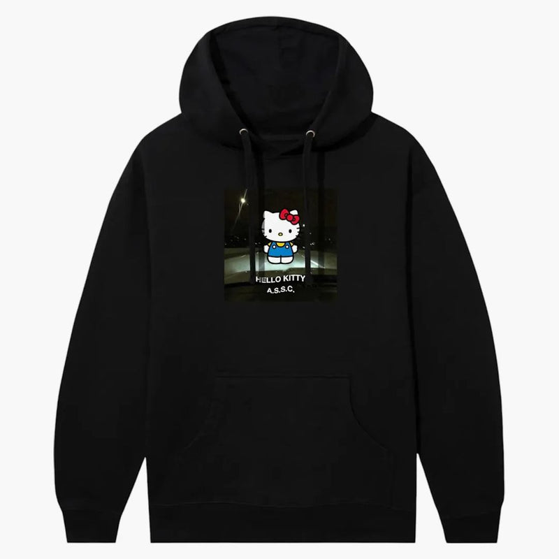 Anti social social club x hello kitty alltid hoodie svart