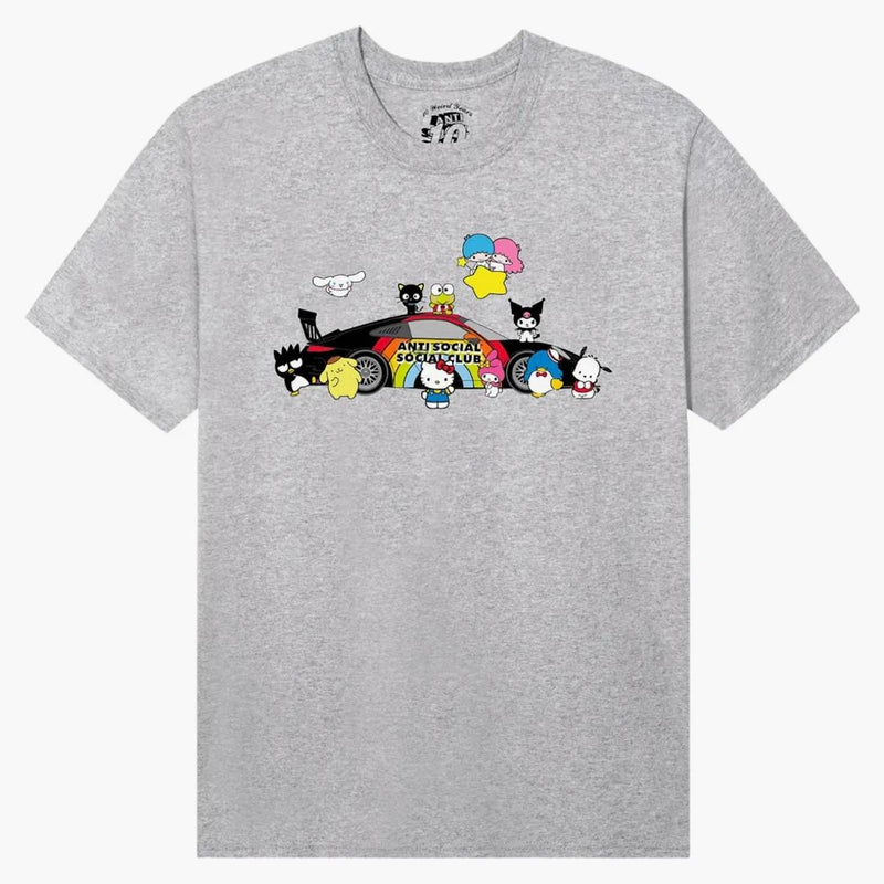 Anti Social Social Club X Hello Kitty Racing Tea Ash Heather